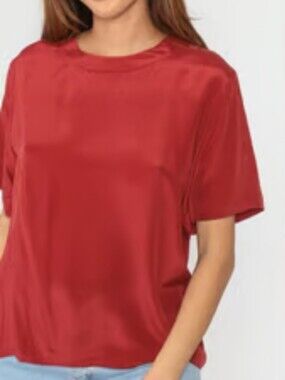 Coral XL Silk top, blouse